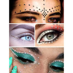 Pegatinas Gemas, Autoadhesivas Joyas Para La Cara Temporales