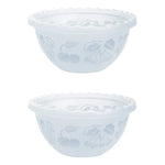 X2 Recipiente Ensalada Bowl Redondo Plastico Multiuso 3.5lts