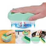 Caja Dispensadora De Jabón Líquido + Esponja Cocina Lavaloza