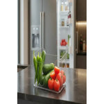 Set 6 Organizador Refrigerador Sin Tapa Contenedor Acrílico Transparente