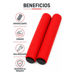 Puños De Bicicleta Goma Antideslizante Agarre Seguro Mtb Rojo