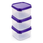 3 Taper Hermeticos De Plastico Contenedor Para Comida Color