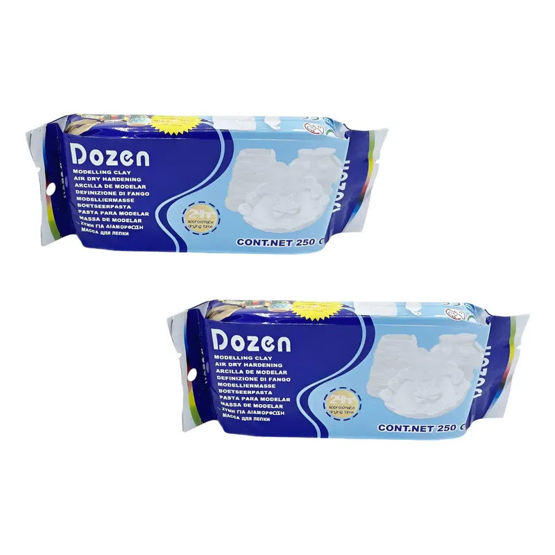 X2arcilla De Modelar Manualidades Creativas Seca Al Aire250g Blanco