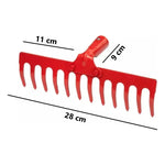 X2 Rastrillos Recto Barre Hojas - Sin Mango - 12 Dientes Rojo