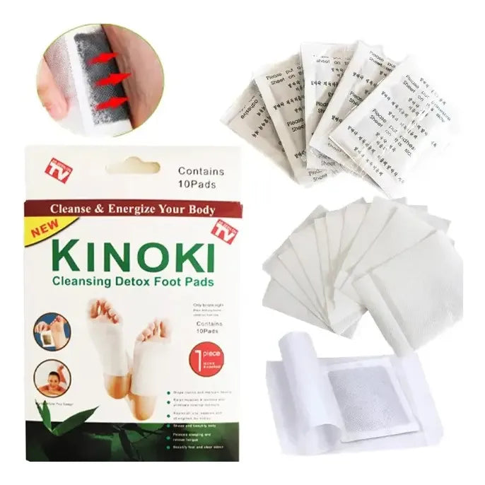 Parche Pies Desintox Kinoki 100% Natural. Caja X 10 Parches Color Foto