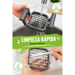 Cortador De Verduras Multifuncional Manual Con 3 Cuchillas Gris