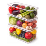 Organizador Para Refrigerador Cocina 3 Contenedor Con Tapa Transparente