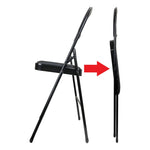 Silla Plegable Metálica Resistente Con Asiento Y Respaldo