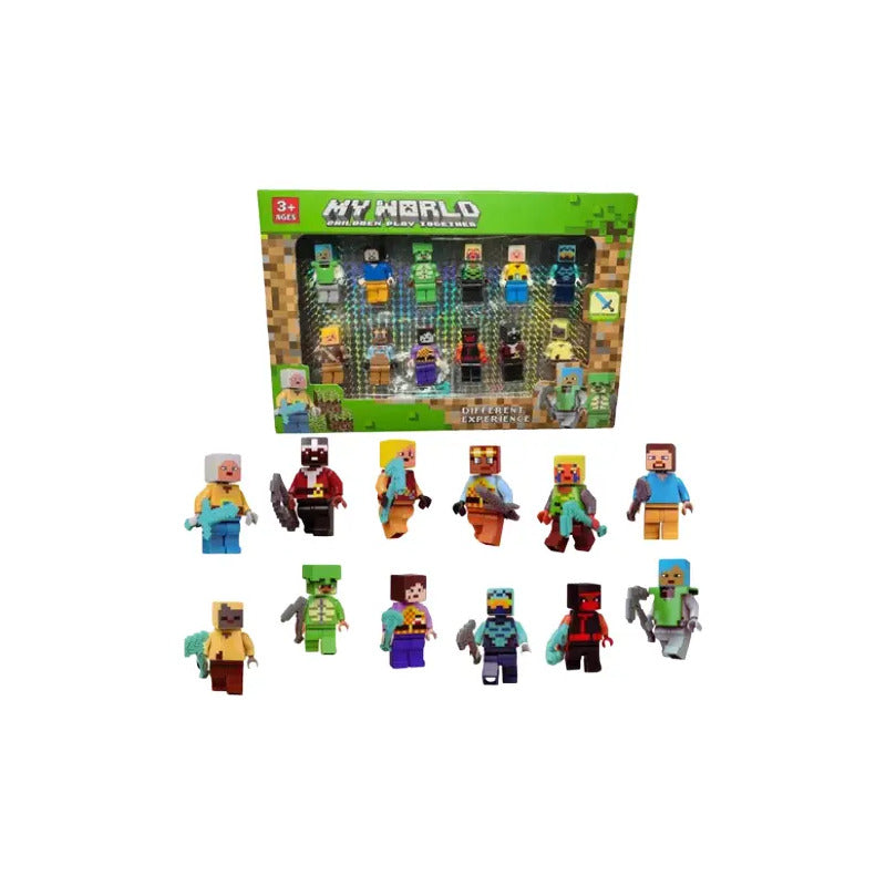 Set De 12 Figuras Minecraft Accesorios De Bloques