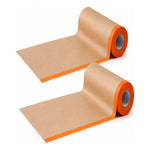 X2 Rollo De Enmascarar Papel Kraf Protector Adhesivo 10x20m