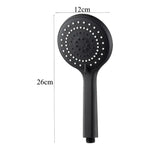 Ducha Teléfono Manguera Soporte Acero Inox Negro X2 Kit