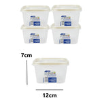 Set De 4 Taper Hermetico Contenedore Cuadrado Alimento 650ml
