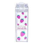 Botella De Leche Cuadrada Transparente Para Agua Jugo 1000ml