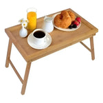 Bandeja Desayuno Con Patas Plegable Para Cama Sofa De Bambu Madera