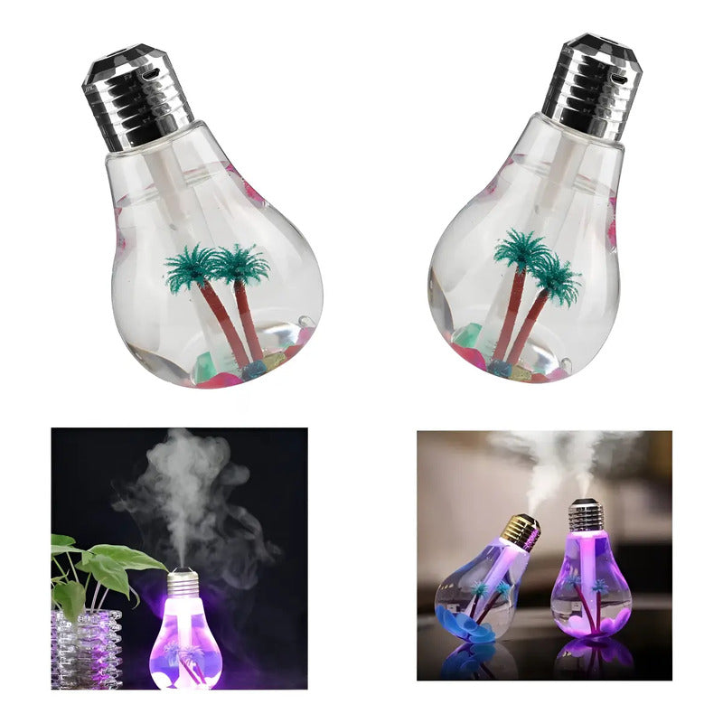 Humidificador Ultrasónico Aromaterapia Filtro Lampara Luz