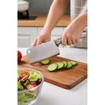 Cuchillo De Cocina De Hacha Machete Acero Inoxidable Grande Plateado