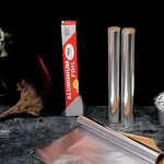 Papel Aluminio Foil Para Cocina Horno Caja Rollo De 10 Mts