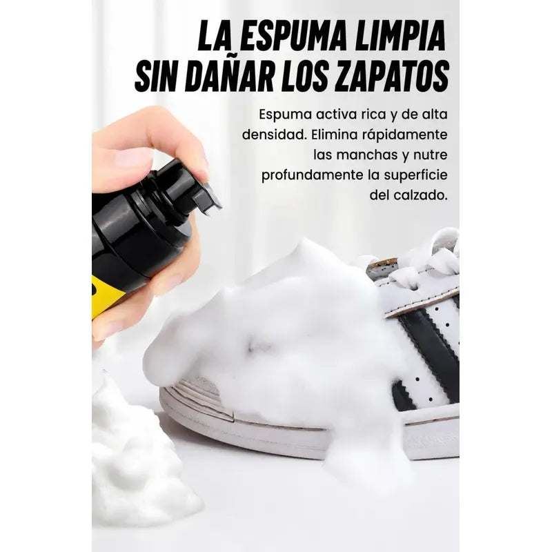 Kit Limpieza Cuidado Zapatillas Sneaker Cepillo Espuma Paño