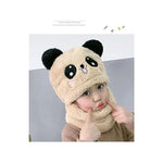 Gorro Con Bufanda Para Bebé Niña Niño Panda Algodon Invierno