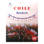 Adorno Guirnaldas 7 Banderines Fiestas Patrias Decoración Blanco-azul-rojo Chile