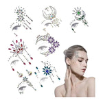 Pegatinas Gemas, Autoadhesivas Joyas Para La Cara Temporales