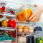 Organizador Para Refrigerador Cocina 2 Contenedor Con Tapa Transparente