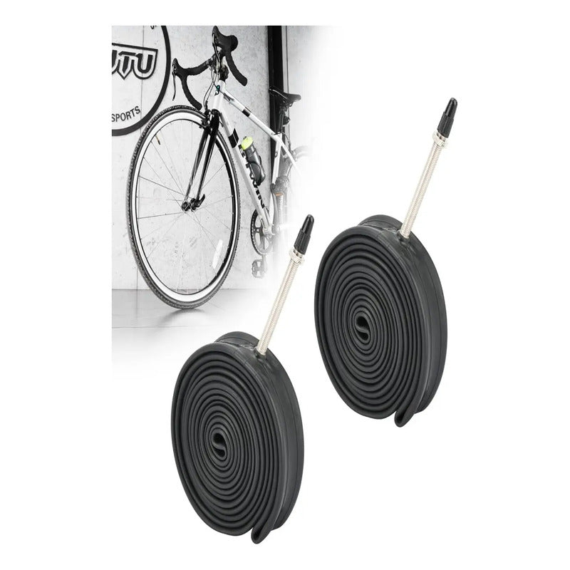 X2 Camara Bicicleta 700x25 60v + Adaptador Válvula Francesa Presta