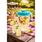 Jarro 4 Litros Plastico Con Tapa Jarra Para Jugo Agua