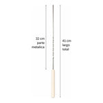 X6 Fierros Para Anticuchos Brochetas Asado Parrilla Acero Acero Inoxidable Mango Madera