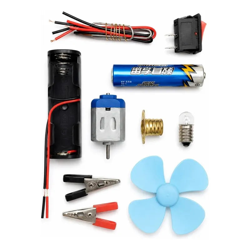 Kit Experimento Cientifico Luz Ventilador Circuito Elctrico