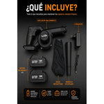 Sopladora Aire Secado Auto Tasbel Inalambrica Soplador Hojas Negro