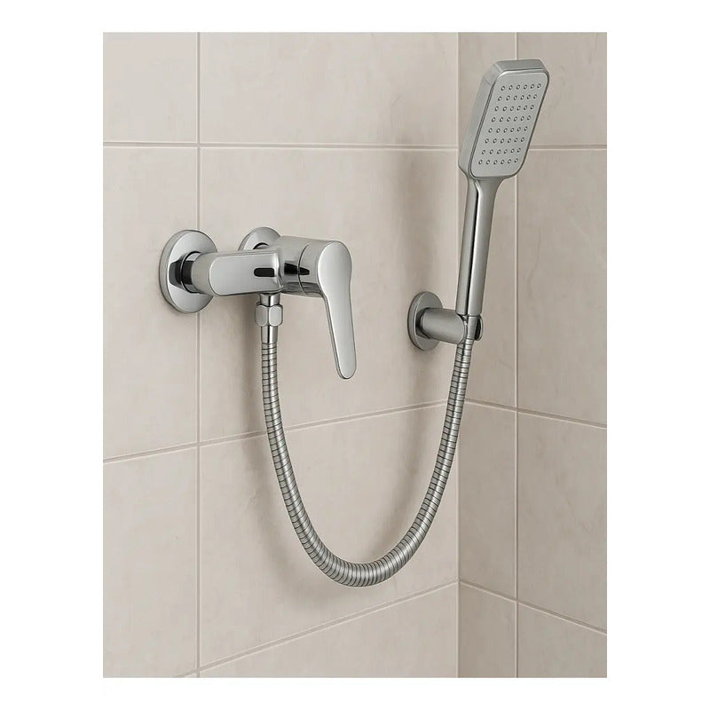 Manguera Ducha Flexible Extensible Cromada Acero Inoxidable