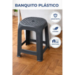 Pack De 3 Pisos Plastico Taburete Cuadrado Banco Silla 46cm