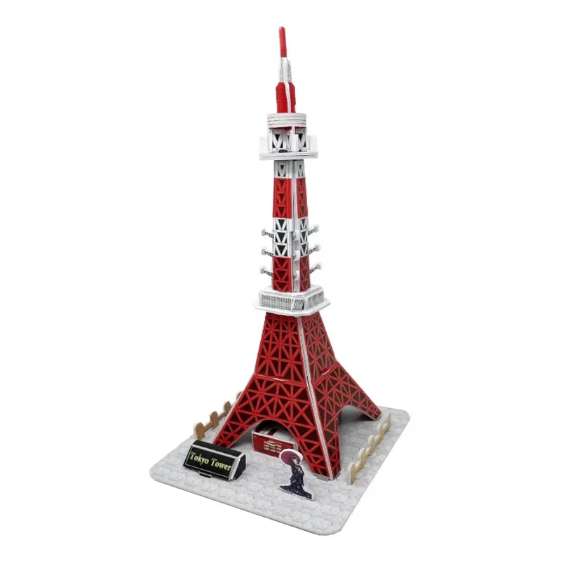 Rompecabezas 3d De Edificio Famoso Torre De Tokio 30 Piezas