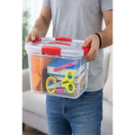 Caja Plastica Organizadora 6 Litros Transparente Tapa Wenco