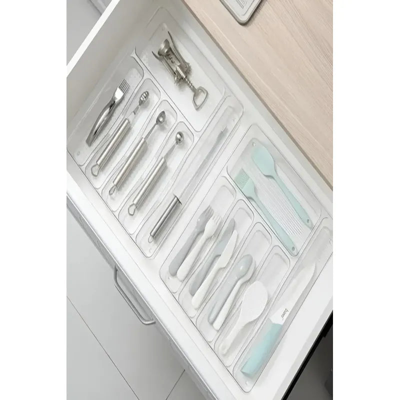 X2 Organizador Cubierto Utensilio Servicio Cocina 6 Cajones Transparente