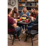 Silla Plegable Metálica Resistente Con Asiento Y Respaldo