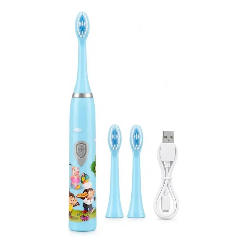 Cepillo De Diente Infantil Usb Recargable + 2 Repuesto