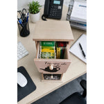Caja De Madera Para Té Y Café Organizador 3 Cajones Hogar Marrón