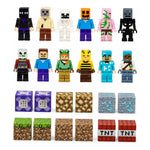 Set 24 Minifiguras Minecraft Bloques Construcción Magnéticos 24 Minecraf