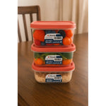 Set De 4 Taper Hermetico Contenedore Cuadrado Alimento 650ml