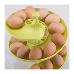 Dispensador De Huevos Espiral Cocina Soporte Plástico Verde