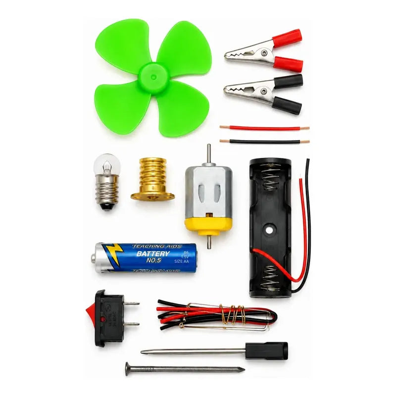 Kit Experimento Cientifico Luz Ventilador Circuito Elctrico