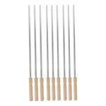 24 Brochetas Pinchos Anticucho Acero Barbacoa Parrilla Asado Madera
