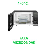 Set 4 Tupper Contenedor De Alimento Comida Rectangular 250ml Trasparente