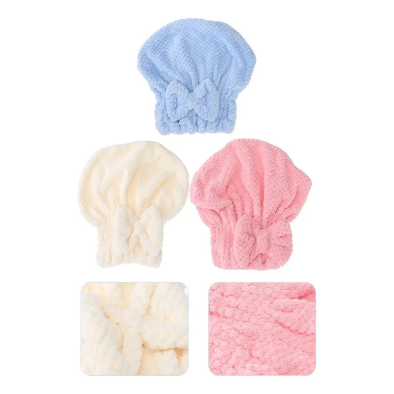 Gorro Toalla Microfibra Secar Cabello Ducha De Color