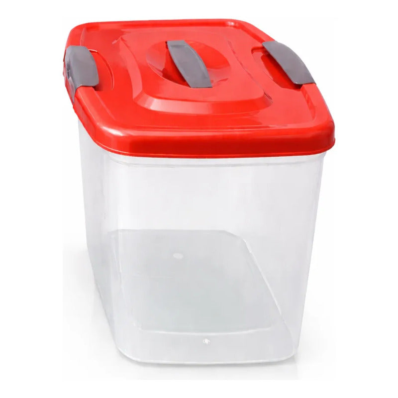 Caja Plastica Organizadora 6 Litros Transparente Tapa Wenco