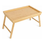 Bandeja Desayuno Con Patas Plegable Para Cama Sofa De Bambu Madera