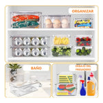 Organizador Para Refrigerador Cocina 2 Contenedor Con Tapa Transparente