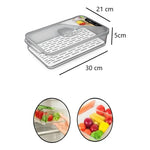 Organizador Refrigerador Acrílico Contenedor Con Tapa 21x30 Transparente